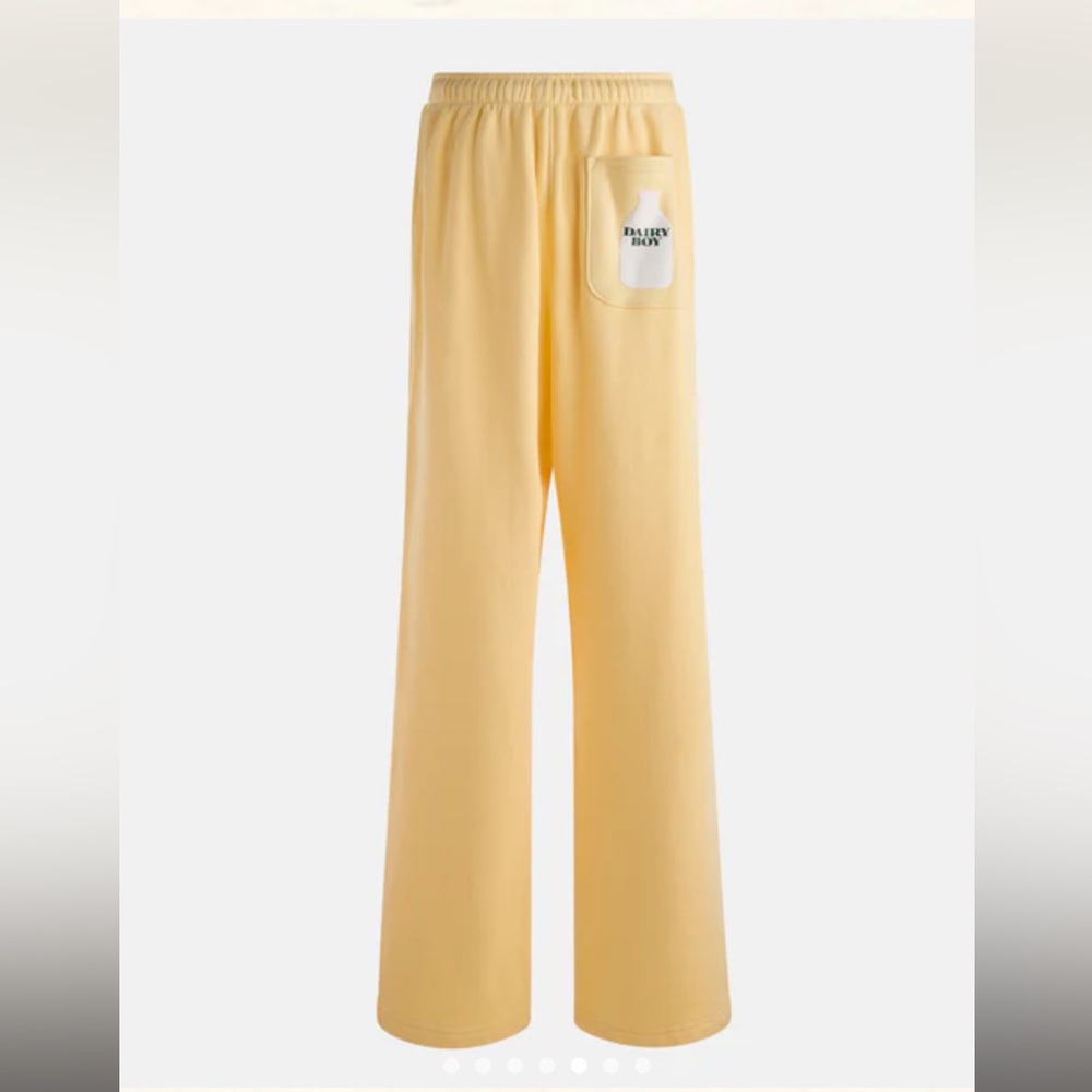 🔥LAST ONE🔥 NWT Dairy Boy Milk Bottle sweatpants in Yellow - Picture 9 of 16